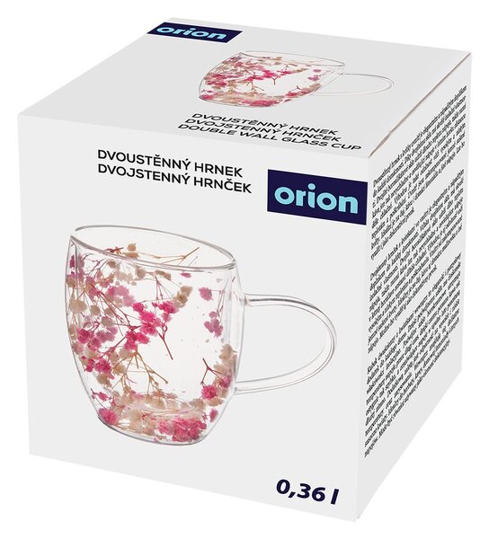 Dvoustěnný hrnek DOUBLE květy 0,36 l