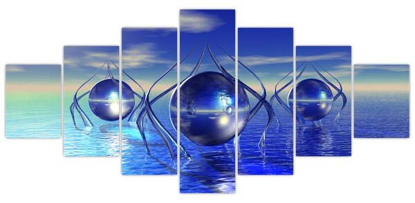 Obraz abstrakce - voda (210x100 cm)