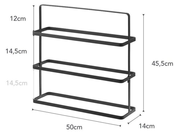 Černý kovový stojan na boty Tower Shoe Rack – YAMAZAKI