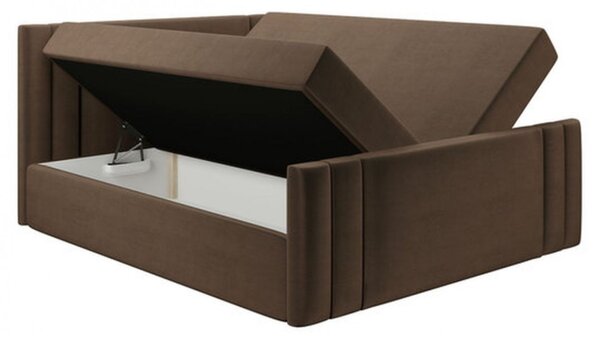 Boxspringová postel CELESTA - 160x200, modrá + topper ZDARMA