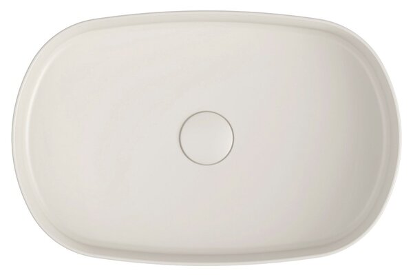 Sapho Sapho, INFINITY OVAL keramické umyvadlo na desku, 55x36 cm, Ivory, 10NF65055-2K