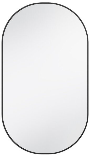 Sapho PUNO oválné zrcadlo v kovovém rámu 40x70, černá