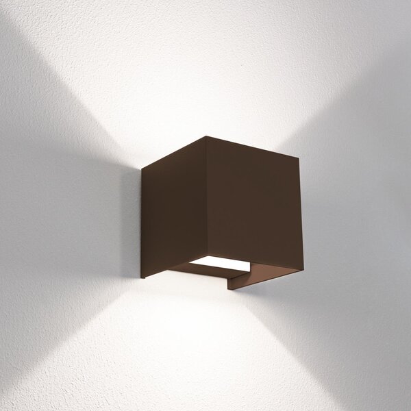 CEN UDSCO-2012 Venkovní nástěnné LED svítidlo up/down QUADRATO corten 20W 2700/4000/6500K IP65 - CENTURY