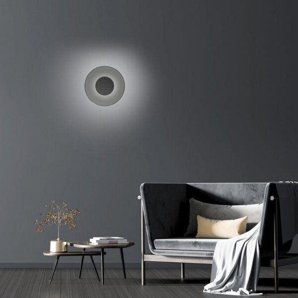 PAUL NEUHAUS Nástěnné svítidlo PURE Moon platina stmívatelné do obývacího pokoje a kuchyně 2700K