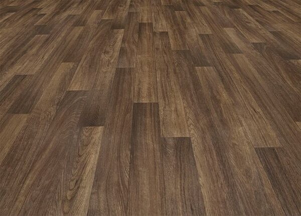 Breno PVC XTREME Natural Oak 369M – tmavě hnědé dřevo, šíře 400 cm