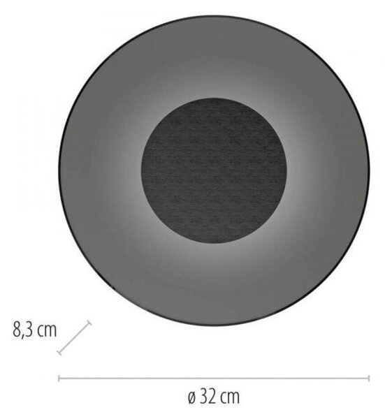 PAUL NEUHAUS Nástěnné svítidlo PURE Moon platina stmívatelné do obývacího pokoje a kuchyně 2700K