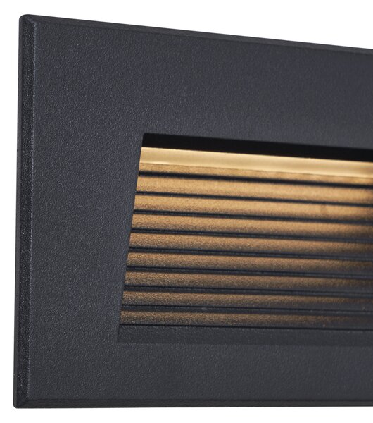 Sada 6 moderních zapuštěných nástěnných svítidel černá 11,5 cm vč. LED IP65 - Trem