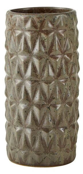 Šedá kameninová váza Villa Collection, výška 22 cm