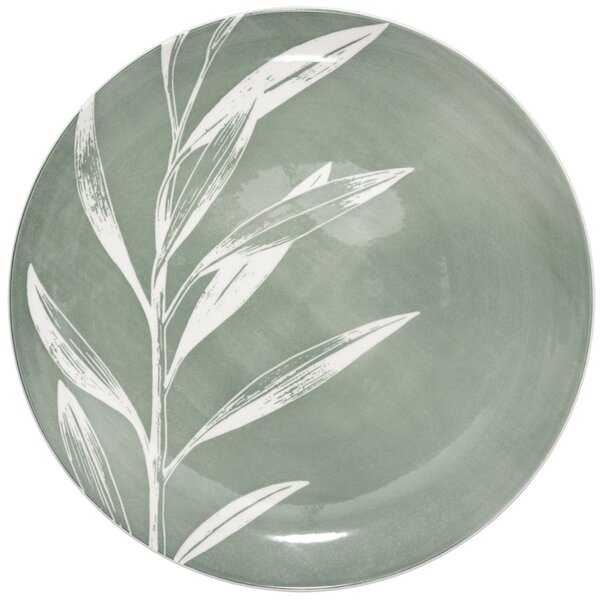 Secret de Gourmet Porcelánový talíř Green, (fi) 26 cm, listy, sada 6ks