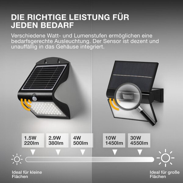 LEDVANCE LED solární reflektor Endura Flood Split Sensor 10 W 4000 K PIR dálkové ovládání stmívatelný