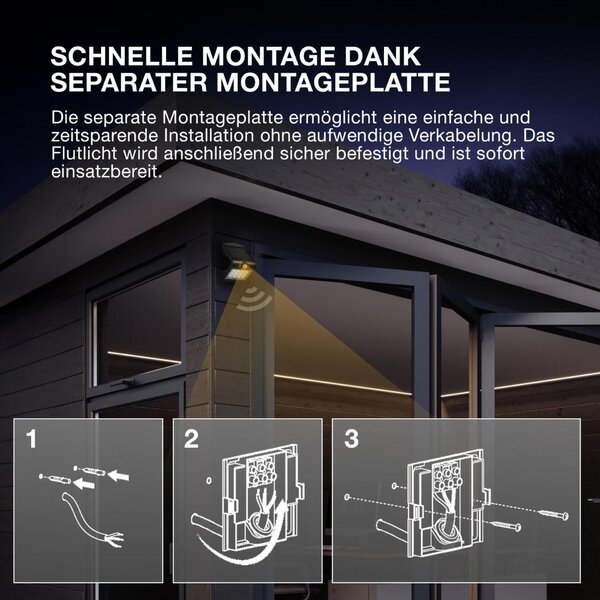 LEDVANCE LED solární reflektor Endura Flood Split Sensor 10 W 4000 K PIR dálkové ovládání stmívatelný