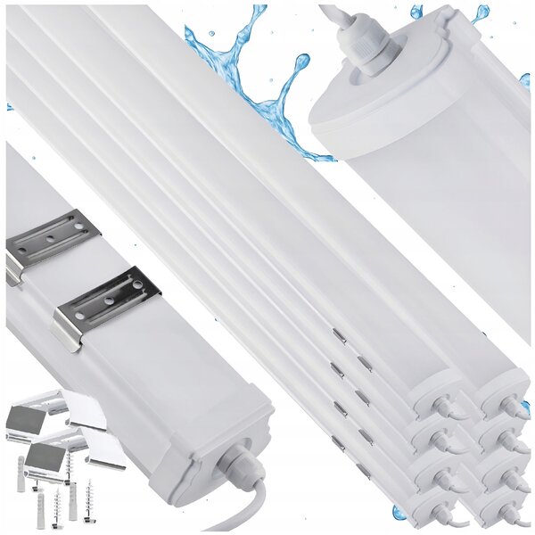 8x LED stropní svítidlo 70W 150cm 7000lm 230v