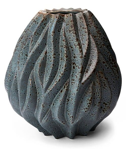 Šedá porcelánová váza Morsø Flame, výška 23 cm