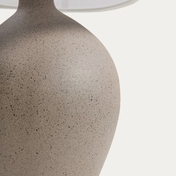 Kave Home Šedo-bílá stolní lampa Viona 50 cm