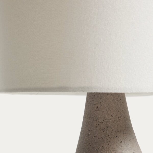 Kave Home Šedo-bílá stolní lampa Viona 77 cm
