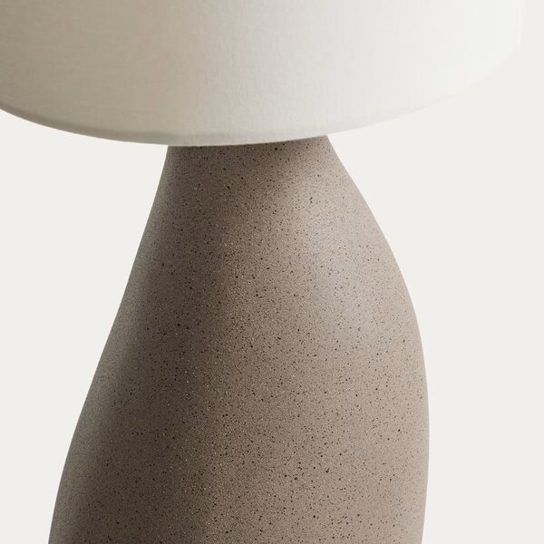 Kave Home Šedo-bílá stolní lampa Viona 77 cm