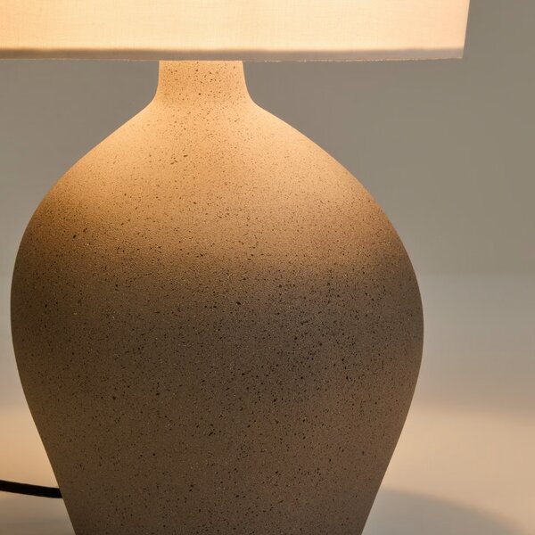 Kave Home Šedo-bílá stolní lampa Viona 50 cm
