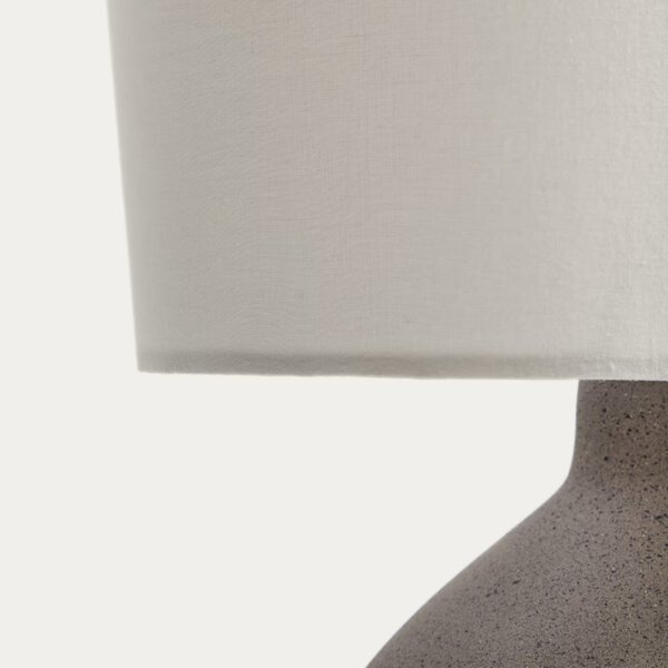 Kave Home Šedo-bílá stolní lampa Viona 50 cm