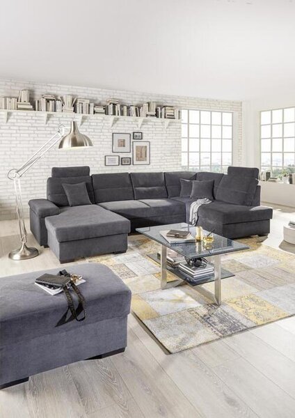 SEDACÍ SOUPRAVA, textil, antracitová Cantus - Sedací soupravy