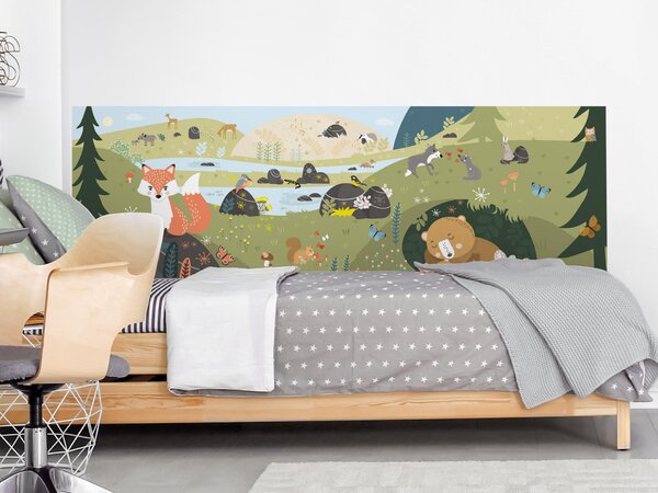 FUGU Krakonošova zahrádka světle zelená - ochrana stěny za postel Varianta ochrany zdi: Delší strana postele 200x65 cm
