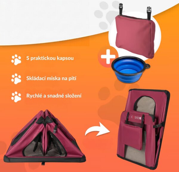 DB Garden Přenosná taška pro psa Dylan M červená