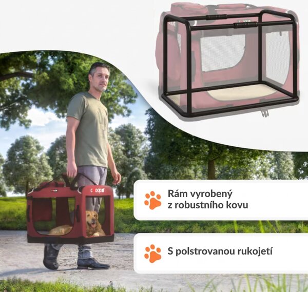 DB Garden Přenosná taška pro psa Dylan M červená
