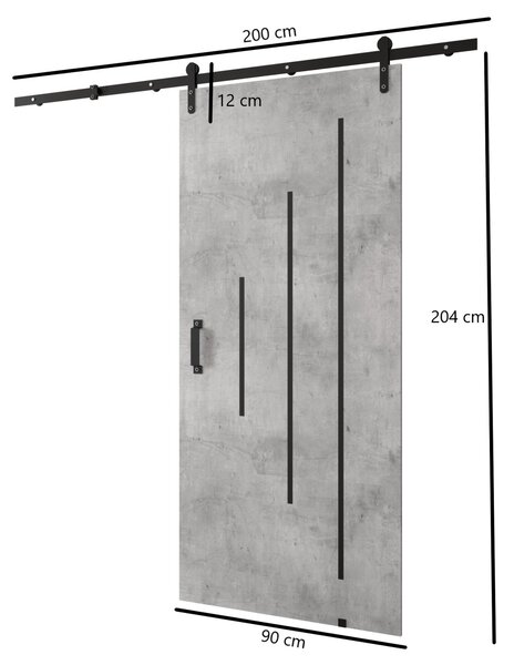 Posuvné dveře Loftiko Y - 90 cm s tlumeným dojezdem Barva: Bílá