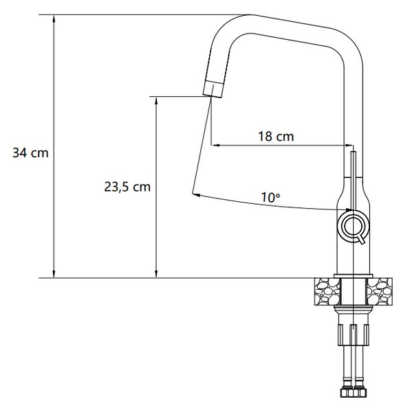 Černá matná/měděná kuchyňská dřezová baterie QUADRON NATALIE Q LINE