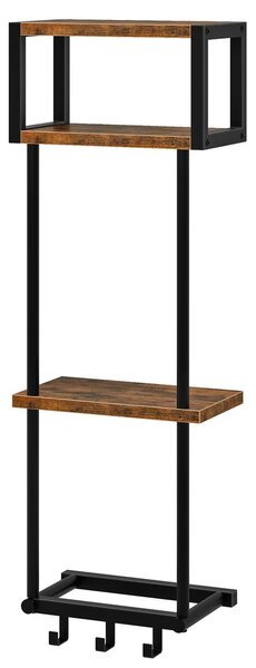 Nástěnný věšák na ručníky Vasagle Dion 32 cm černý/hnědý