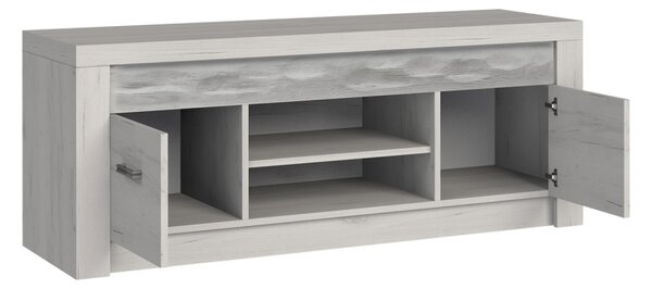 Nábytek do obývacího pokoje s LED osvětlením CHALAPATA 1 - jasan světlý