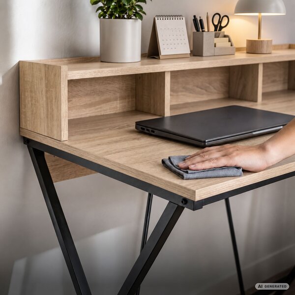 Ak furniture Psací stůl Flexo 100 cm dub Sonoma/černý
