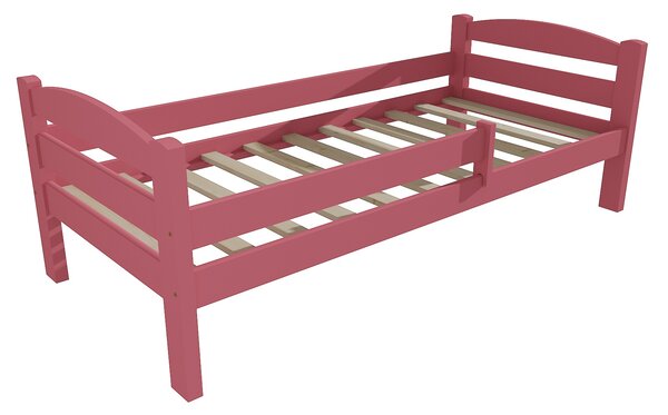 Vomaks Dětská postel DP 005 se zábranou Rozměr: 70 x 160 cm, Povrchová úprava: netransparentní barva růžová