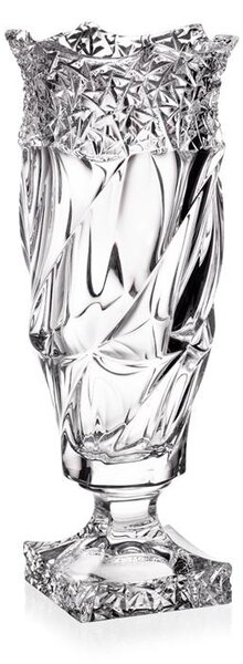 KŘISTÁLOVÁ VÁZA BOHEMIA ENIGMA FLAMENCO ICE NA NOZE 380MM
