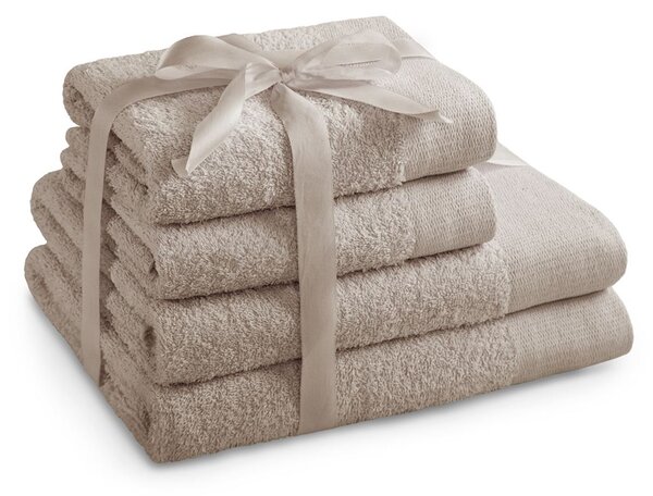 Set 100% bavlna AMARIS 2x ručník 50x100 cm a 2x osuška 70x140 cm, béžová, 450 gr, Mybesthome