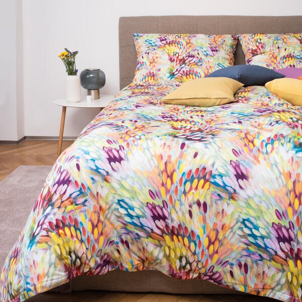Povlečení ART JERSEY tulips pestrá 140 x 200/70 x 90 cm
