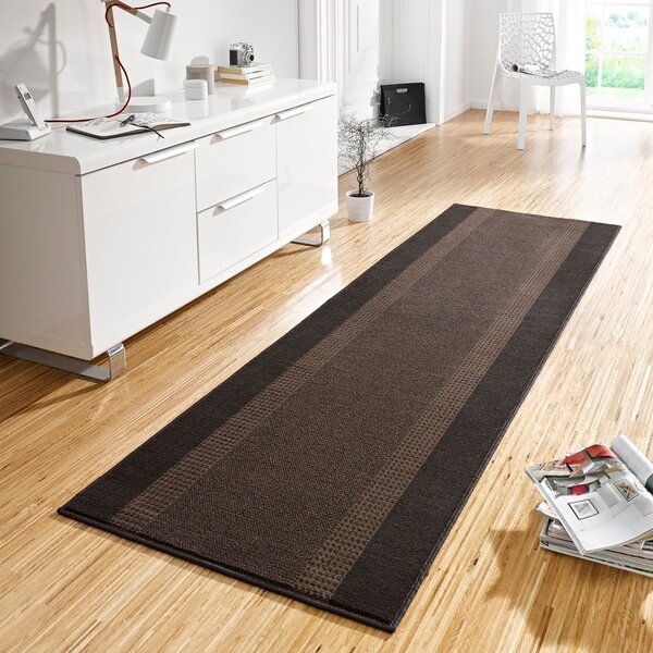 Hnědý běhoun Hanse Home Basic, 80 x 200 cm