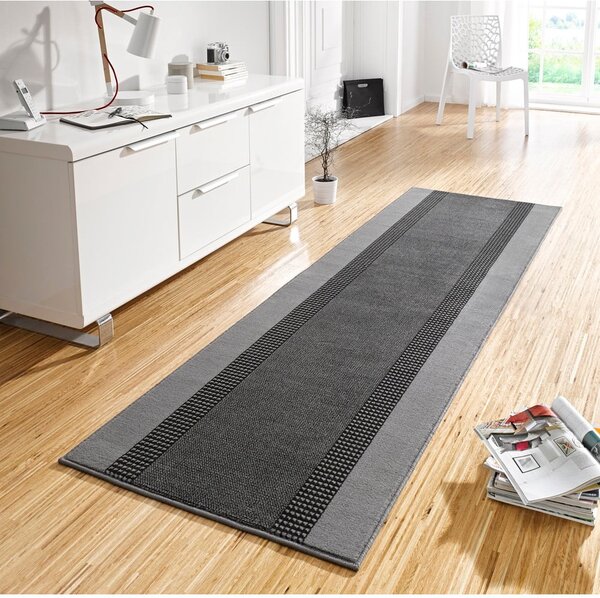 Šedý běhoun Hanse Home Basic, 80 x 200 cm