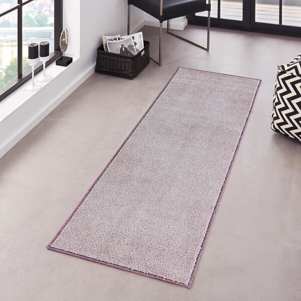 Růžový běhoun Hanse Home Pure, 80 x 400 cm
