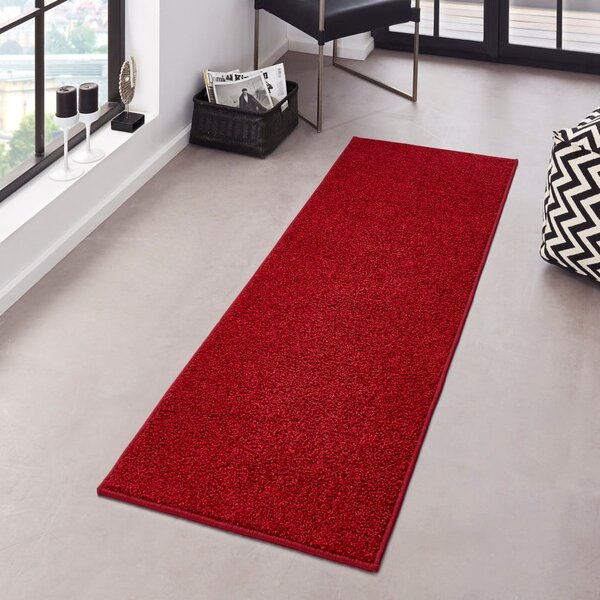 Červený běhoun Hanse Home Pure, 80 x 300 cm