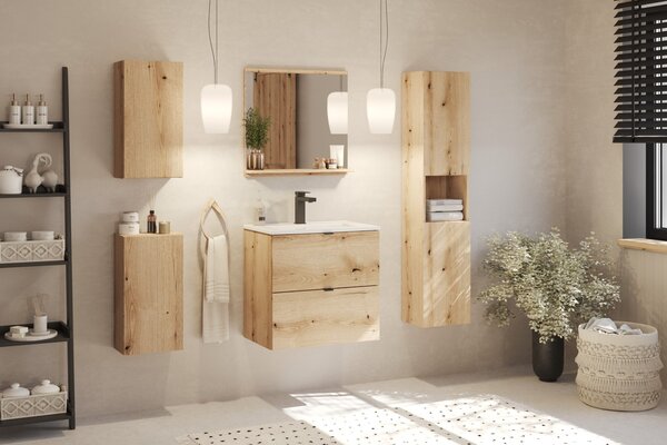 Skříňka pod umyvadlo NOVA Oak 82-80-2S | 80 cm