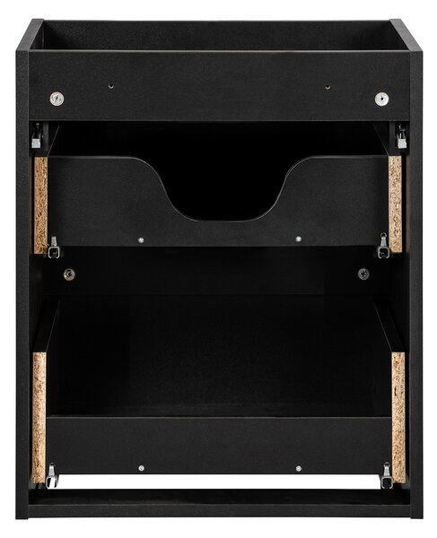 Skříňka pod umyvadlo NOVA Black 82-50-2S | 50 cm