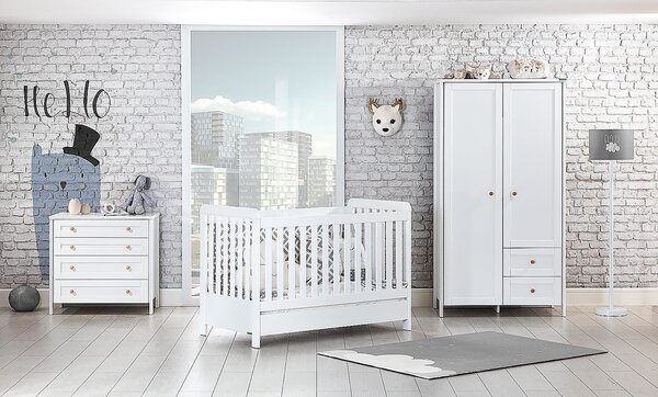 Dvoudveřová kombinovaná skříň Paxton - bílá