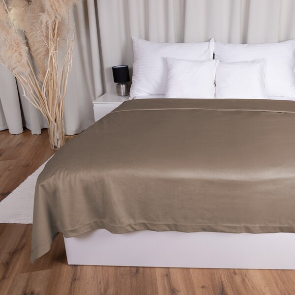 Biante Sametový přehoz na postel Velvet Premium SVP-005 Světle hnědý 140x200 cm