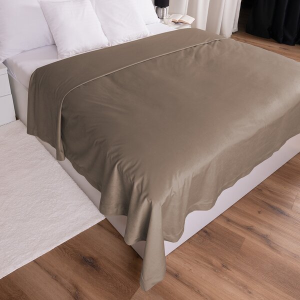 Biante Sametový přehoz na postel Velvet Premium SVP-005 Světle hnědý 140x200 cm