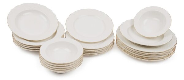 24dílná sada porcelánového nádobí Kutahya Simplicity