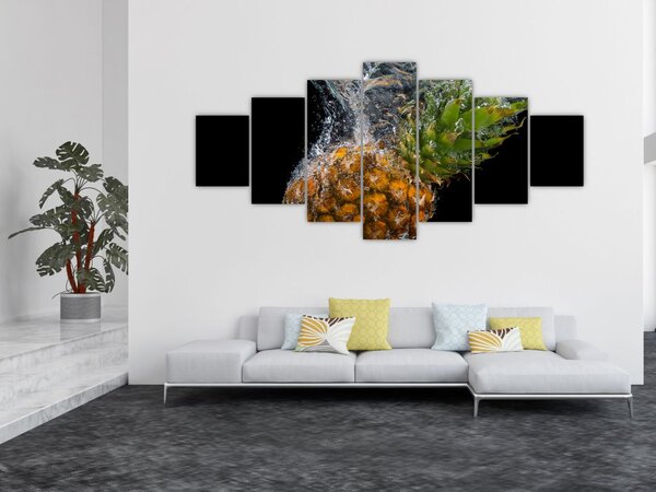 Obraz ananasu ve vodě (210x100 cm)