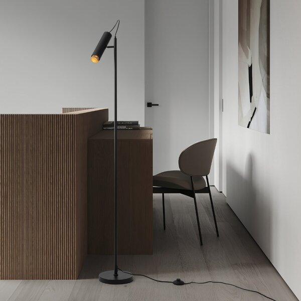 Nova Luce Černá stojací lampa Nessi 160 cm