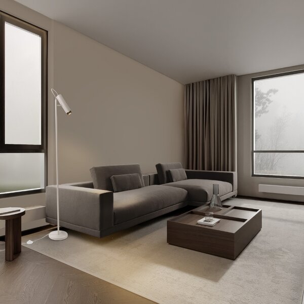 Nova Luce Bílá stojací lampa Nessi 160 cm