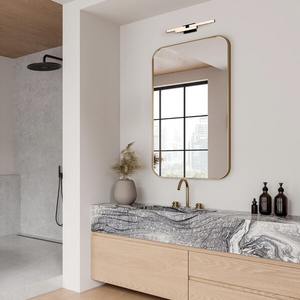 Nova Luce Černé nástěnné LED světlo Atom 60 cm
