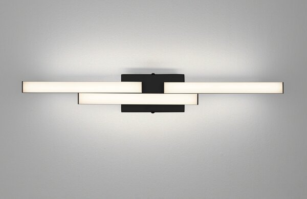 Nova Luce Černé nástěnné LED světlo Atom 60 cm
